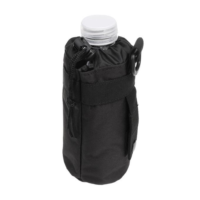 Outdoor  Water Bottle Pouch Holder Carrier Molle Kettle Black
