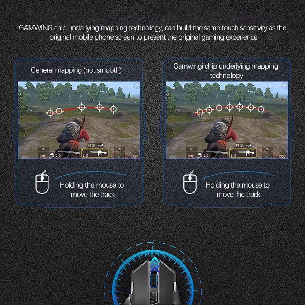 D6 Pubg Mobile Phone Game Keyboard Mouse Converter Adapter