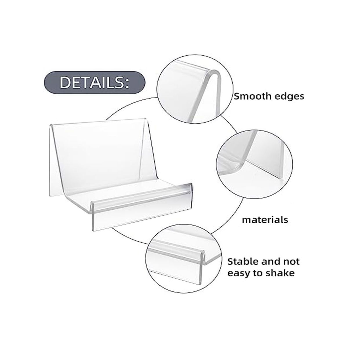 6 Pack Purse Display Stand Acrylic, Clear Acrylic Wallet