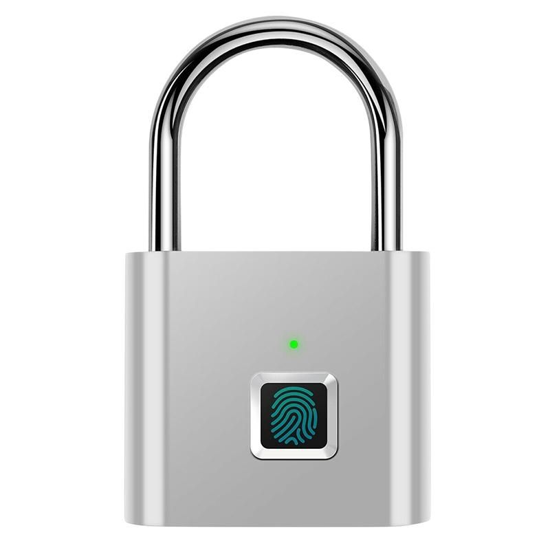 Fingerprint Padlock,Portable Anti-Theft USB Charging