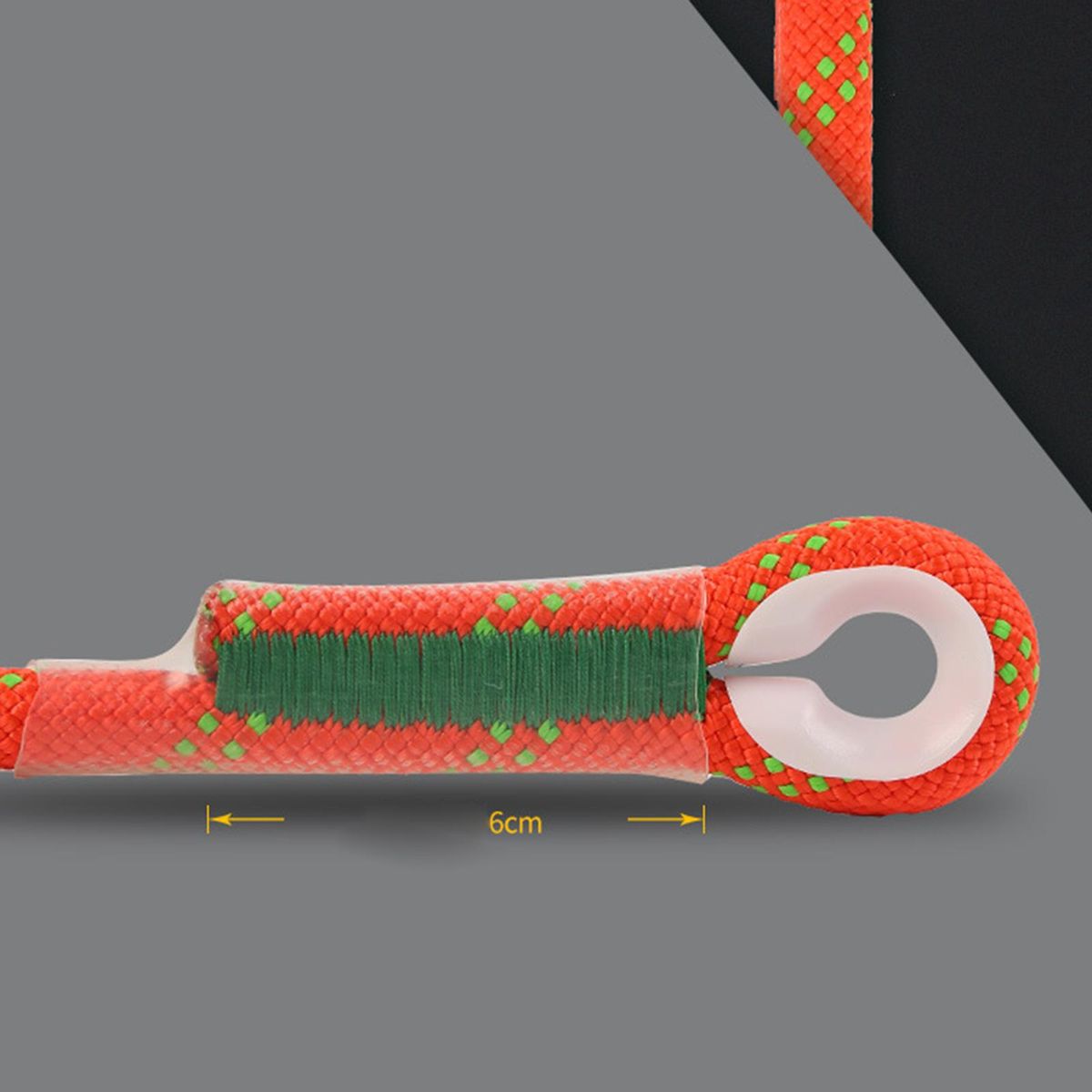 22kN Climbing Prusik Cord Rope Presewn Safety Lanyard Orange 120cm