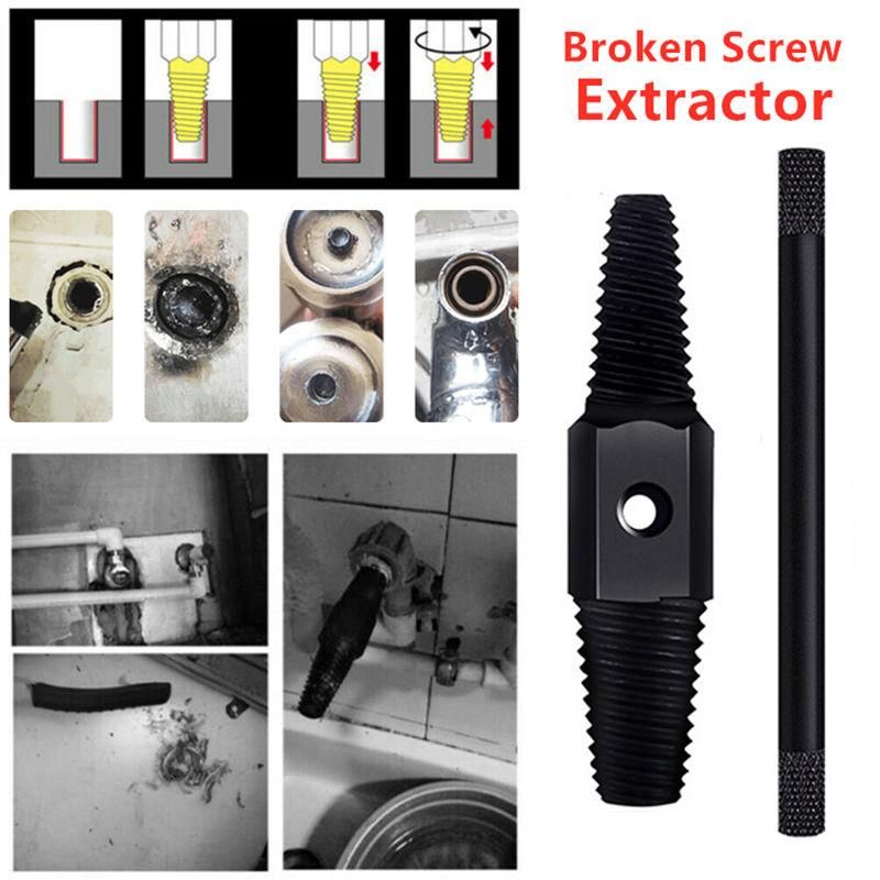 Faucet Broken Screw Extractor Center Drill Bits Hand Tools Set  Wrench Double-head Tap Damaged  Pipe Valve Thread Remover