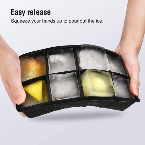 4/6/8Cell Large Ice Cube Mold MultiColor Square Ice Tray Mold Big Cubitera Food Grade Silicone Tray Mold Ice Maker Ice Cube Tray