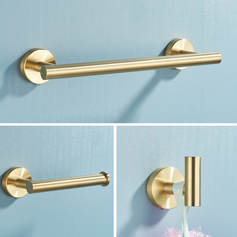 (Full Set)Rozin Brushed Gold Round Bathroom Accessories Set