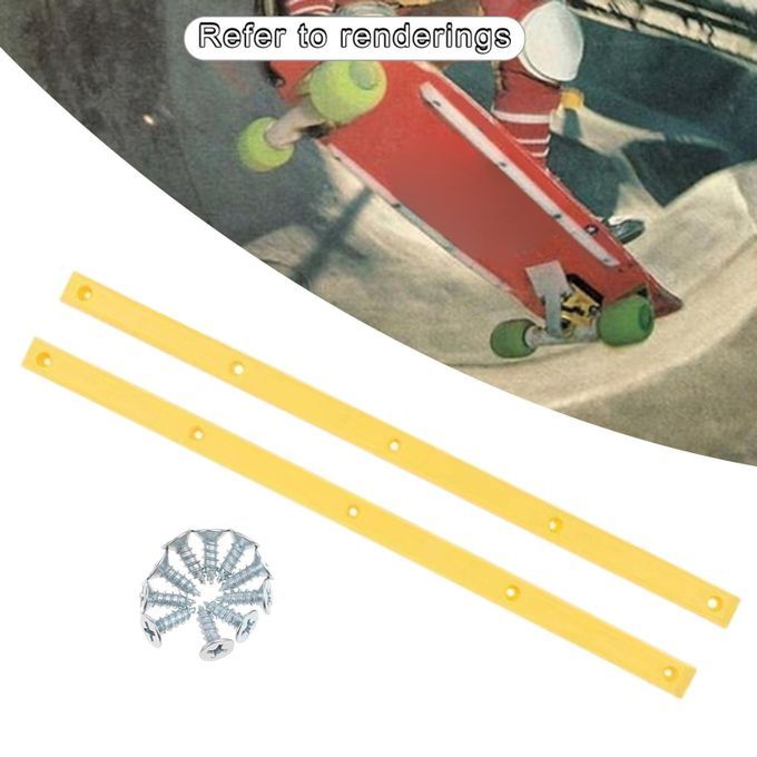 2Pcs Skateboard Rails Deck Guards Head Protector With Anti Yellow