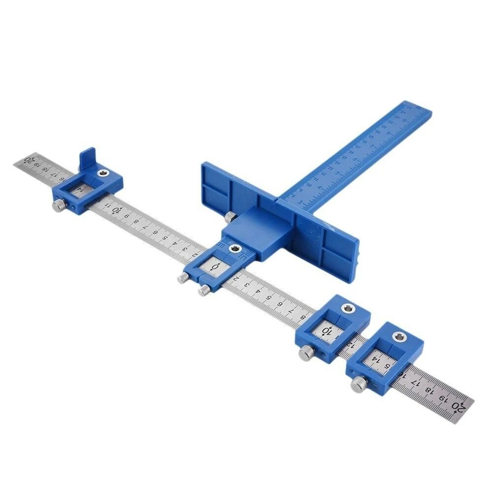 Multi-Function Drill Punch Jig Tool Locator Furniture Cabinet Hardware Locator Woodworking Joinery Drill Bit Guide Hand Tools