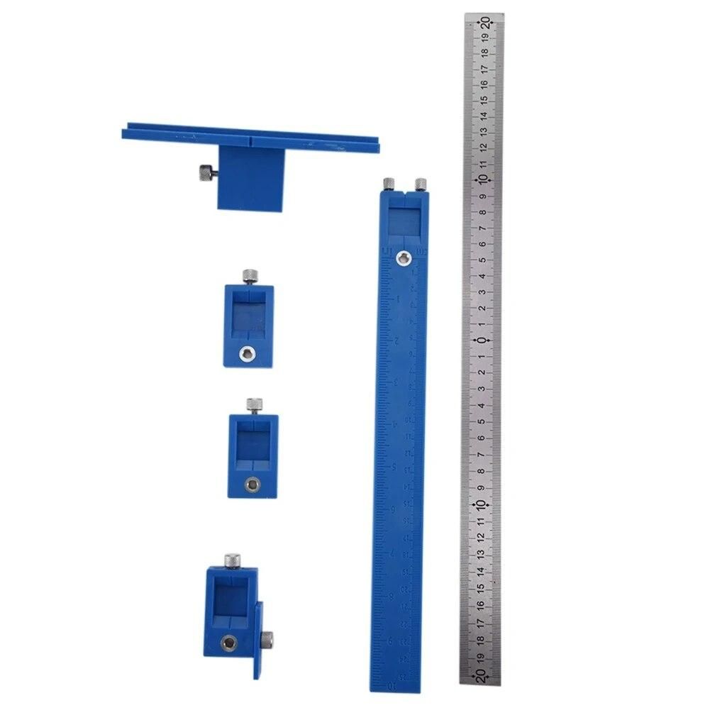 Multi-Function Drill Punch Jig Tool Locator Furniture Cabinet Hardware Locator Woodworking Joinery Drill Bit Guide Hand Tools
