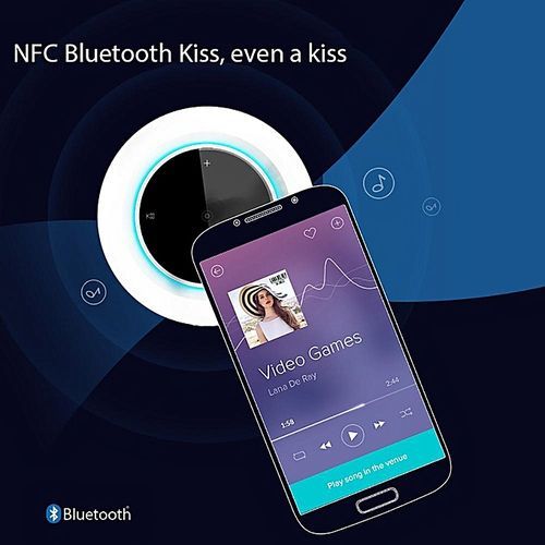 Bluetooth Speaker Lamp, Touch Sensor Bedside Lamp Colour Changing Speaker Light, Timing Function, Support NFC Connection APP Control, Best Gift For Kids, Friends, Party, Bedroom, Outdoor. HT-S