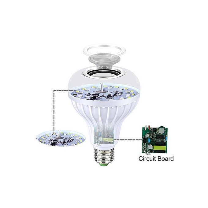 Bluetooth Music Bulb E27 Base RGB Multicolor Changing LED Smart Bulb Speaker HT-S