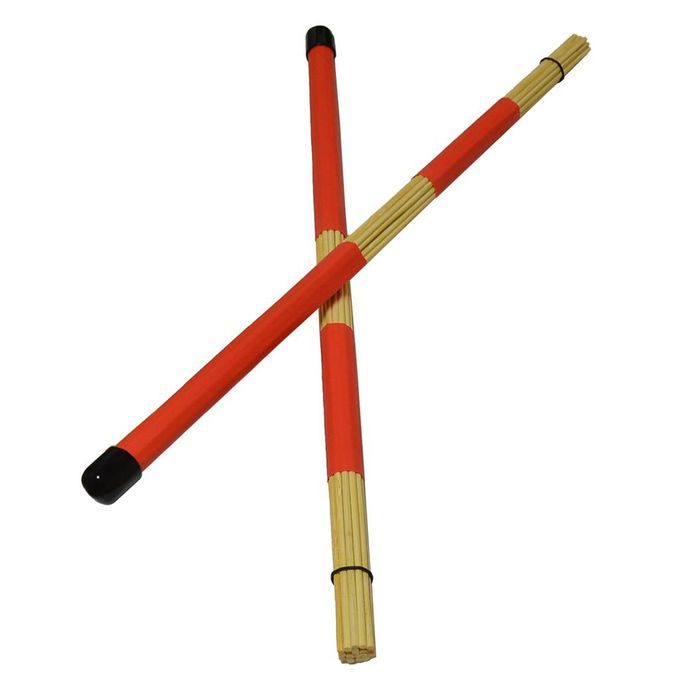 40cm Bamboo Rod Drum Brush Drum Sticks Drumsticks For Jazz Folk Red