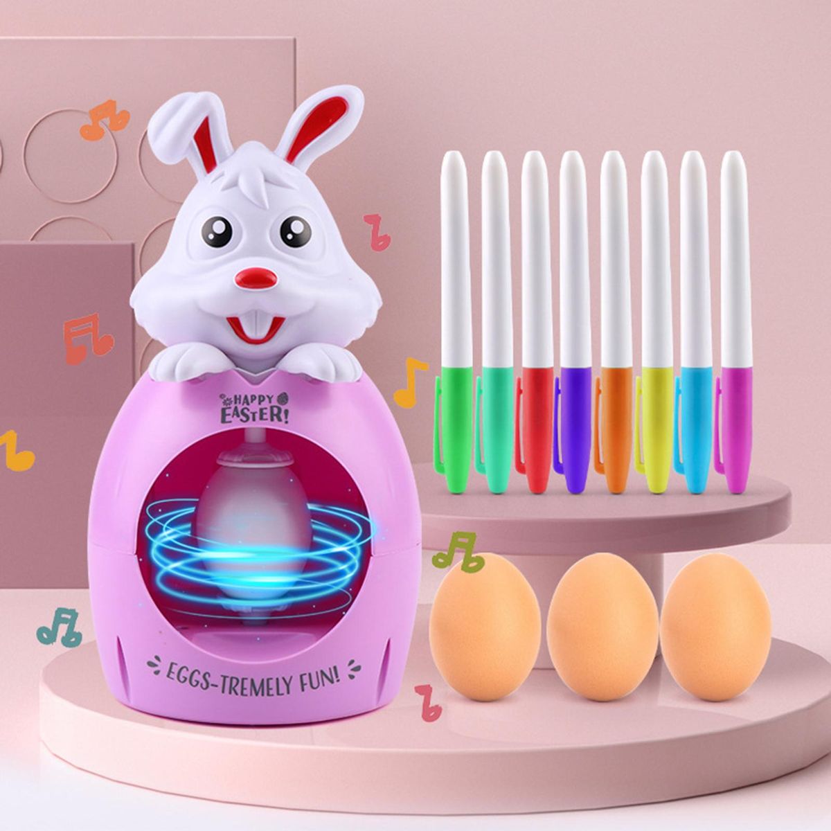 1 Set Toys Set Electric Easter Egg Machine Pink