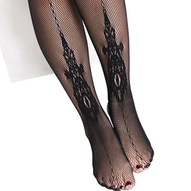 Sexy Hollow Out Fishnet Stockings Pantyhose Black High Waist Stocking