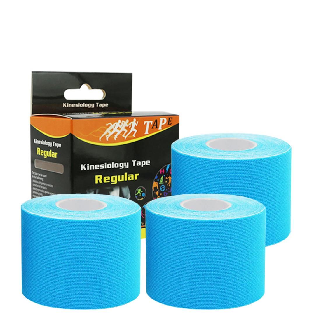 3 Rolls Breathable Adhesive Athletic Tape Stretchy Kinesiology Tape