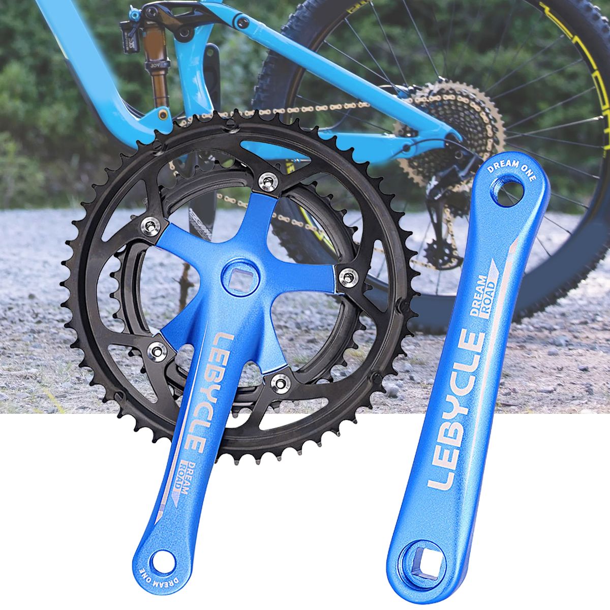 1 Set Chainring Crank Anti Rust Chainring Crank Blue