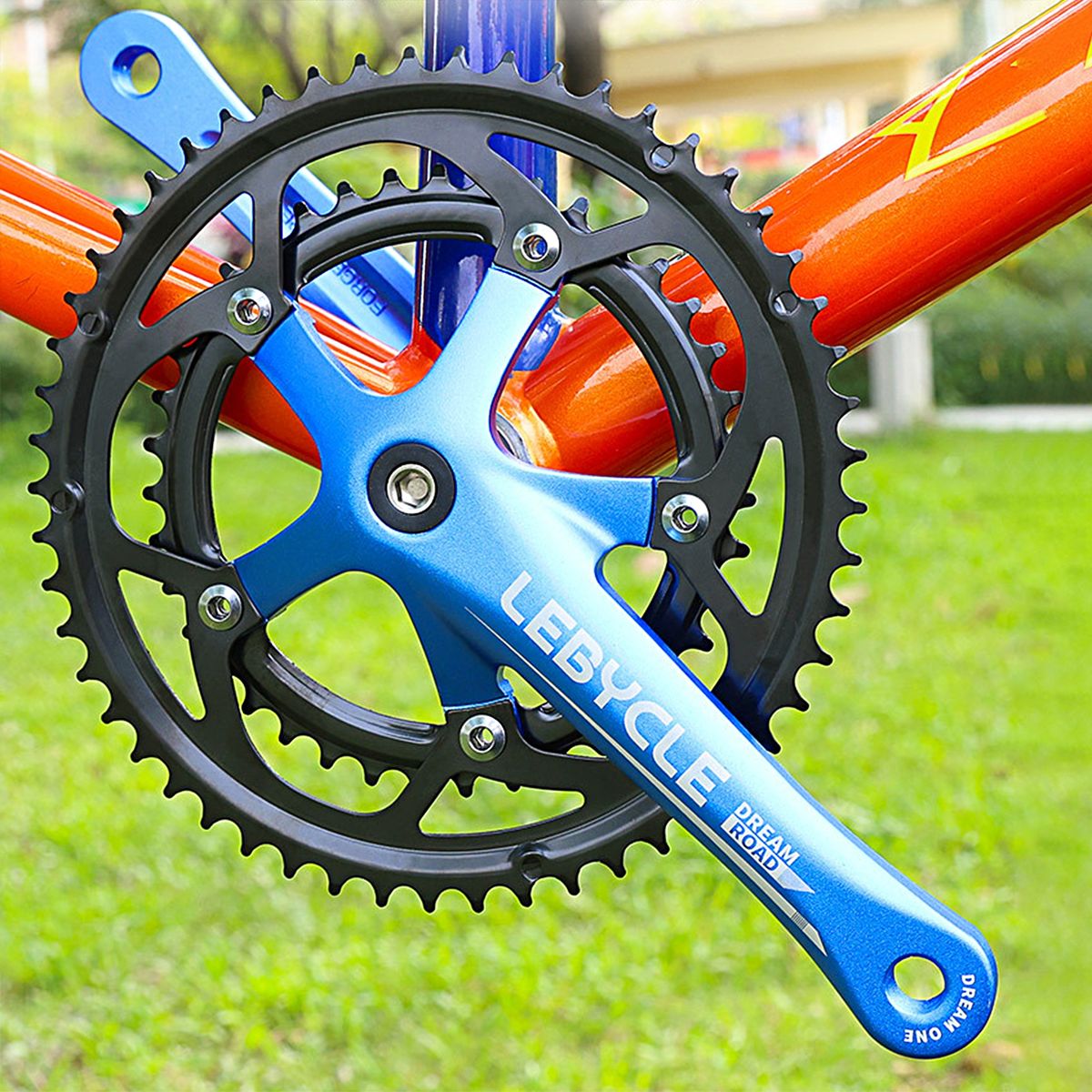 1 Set Chainring Crank Anti Rust Chainring Crank Blue