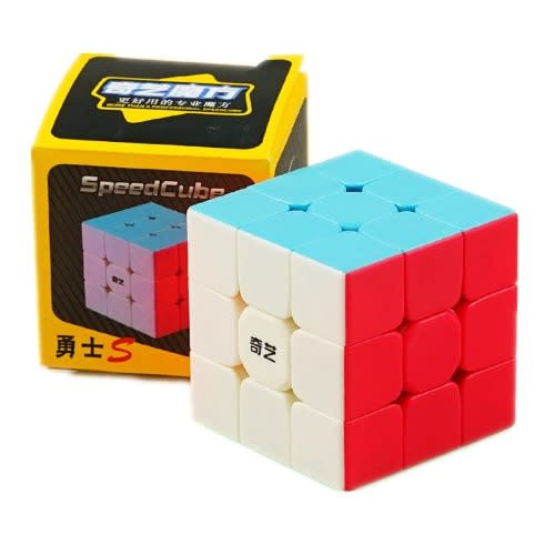 Qiyi 3x3x3 Sticker Less Speed Cubes Toy + Manual