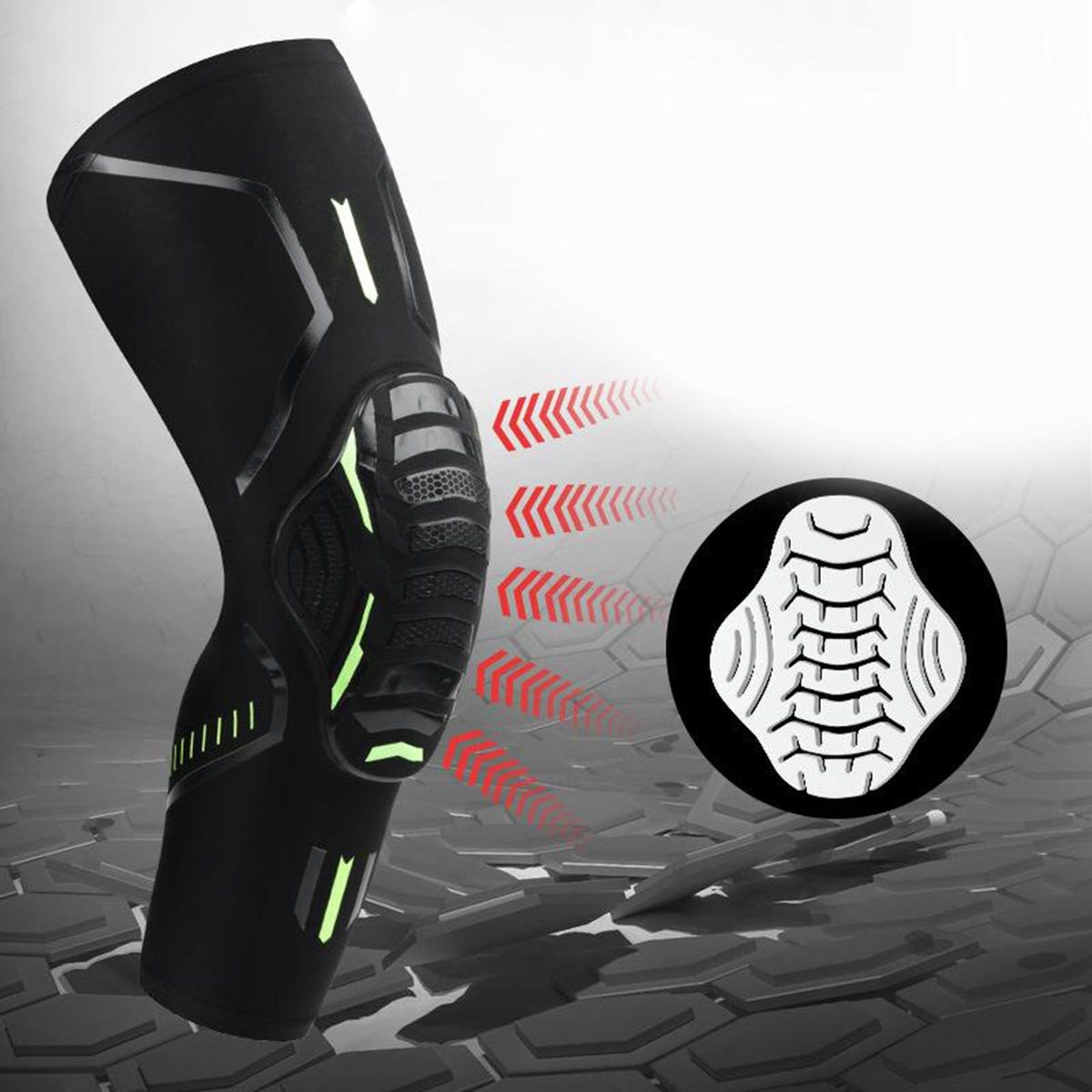 Knee Elbow Safety Guard Body Protective Gear Knee Black XL