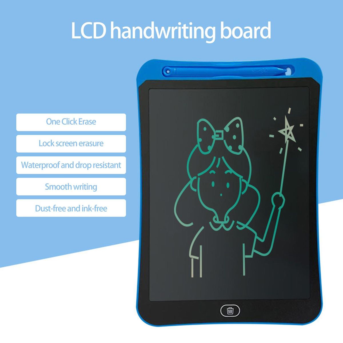 Handwriting Pad Battery Operated Graphic Board Blue