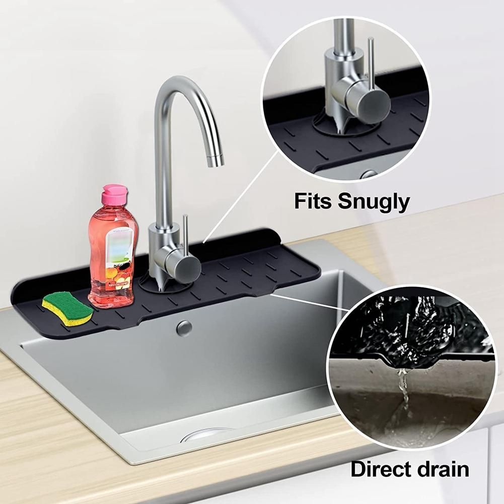 Kitchen Faucet Sink Splash Guard, Faucet Water Catcher,