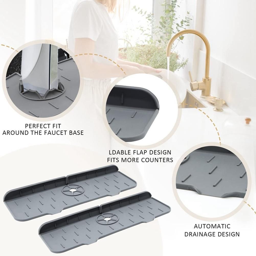 Kitchen Faucet Sink Splash Guard, Faucet Water Catcher,