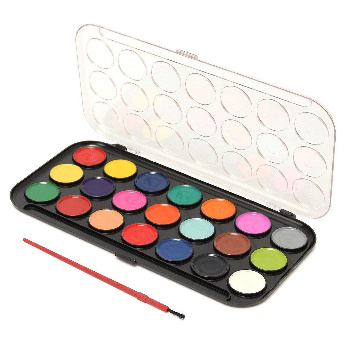 21 Watercolour Art Paint With Brush Set Kids DIY Craft