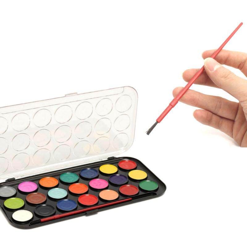 21 Watercolour Art Paint With Brush Set Kids DIY Craft