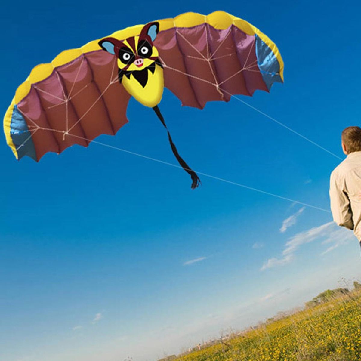 Bat Design Kite Dual Line Flying Kites Beach Kite For Outdoor Hiking
