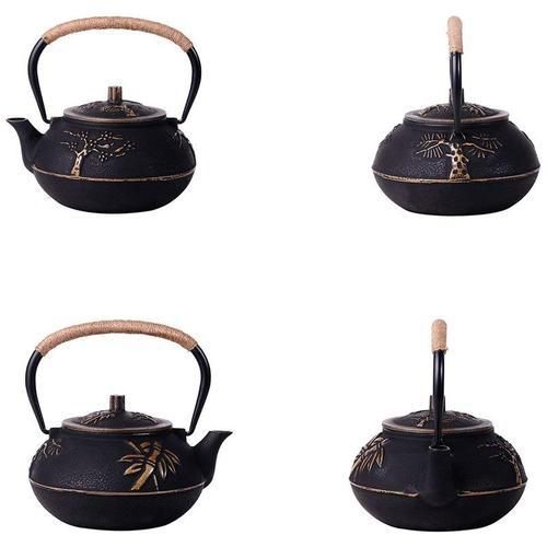 Cast Iron Teapot Kettle With Stainless Steel Infuser / Strainer , Plum Blossom 30 Ounce ( 900 Ml )