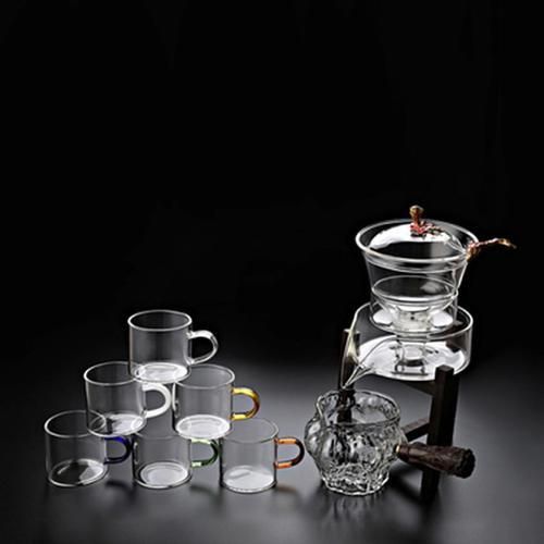 Heat Resistant Glass Tea Set Magnetic Water Diversion Rotating Cover Bowl Semi Automatic Tea Maker Lazy Teapot Kungfu Tea Set