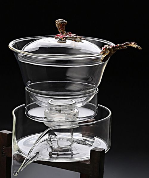 Heat Resistant Glass Tea Set Magnetic Water Diversion Rotating Cover Bowl Semi Automatic Tea Maker Lazy Teapot Kungfu Tea Set