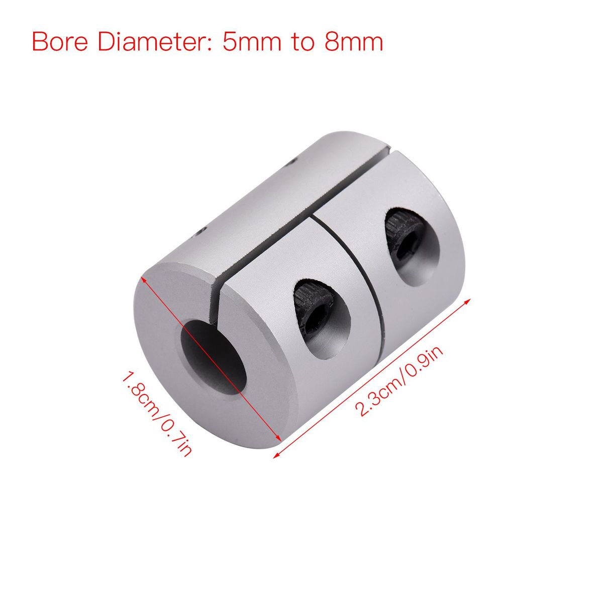 3pcs Rigid Shaft Coupling 5mm to 8mm Bore L23xD18 Shaft Coupler Connector for 3D Printer Stepper Motor CNC Machine