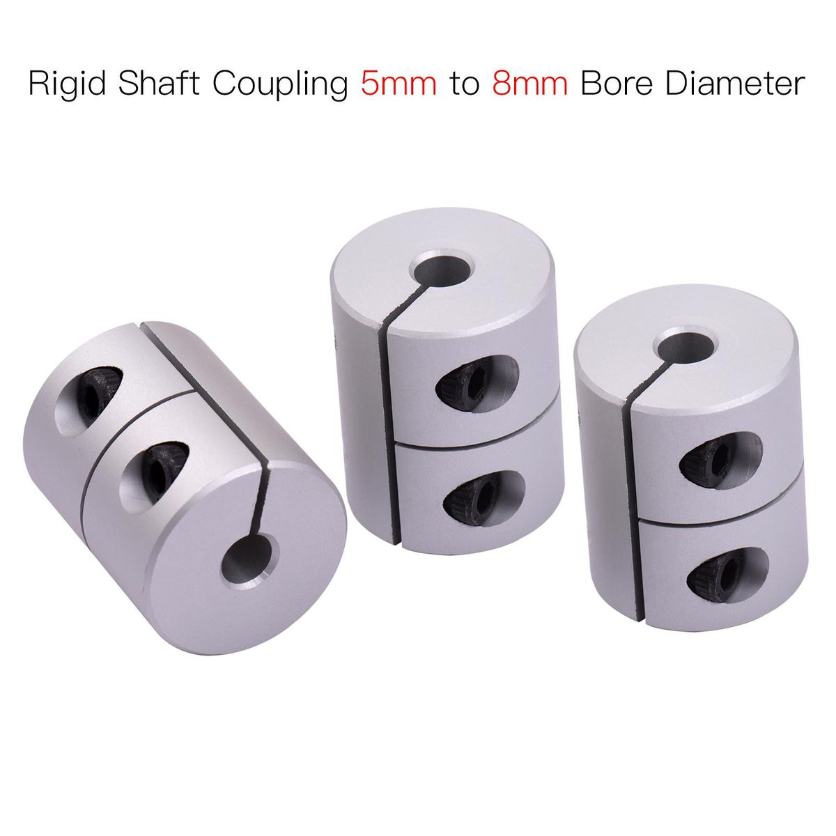 3pcs Rigid Shaft Coupling 5mm to 8mm Bore L23xD18 Shaft Coupler Connector for 3D Printer Stepper Motor CNC Machine