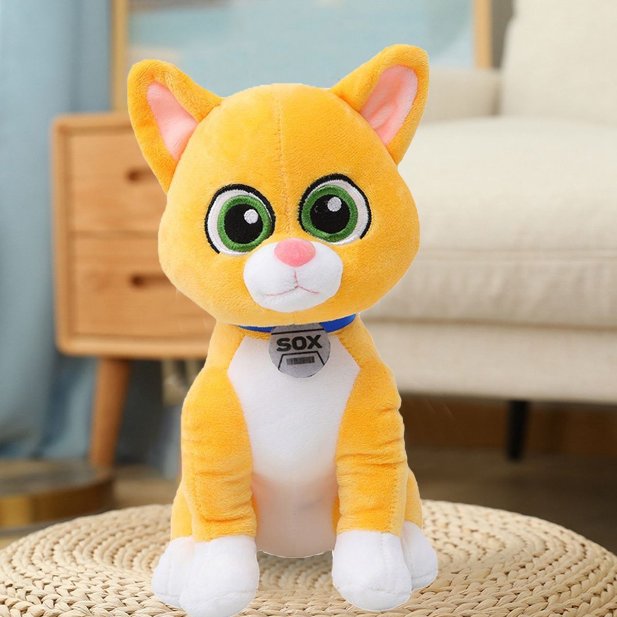 25cm Doll Pillow Buzz Lightyear Movie Cute Robot Kitten Doll Yellow