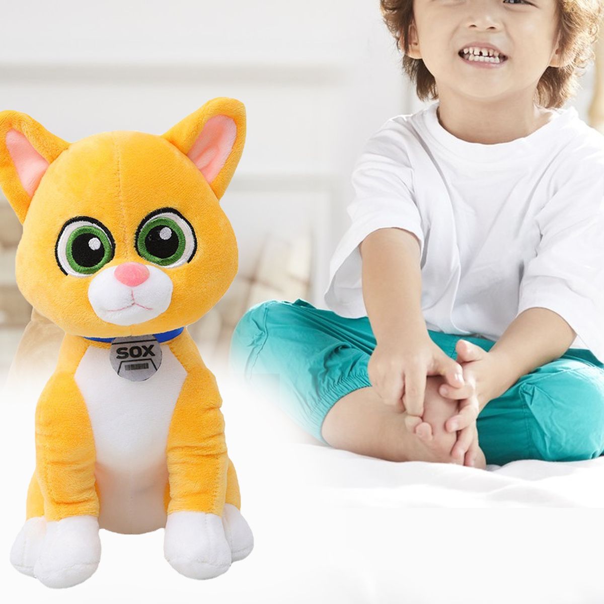 25cm Doll Pillow Buzz Lightyear Movie Cute Robot Kitten Doll Yellow