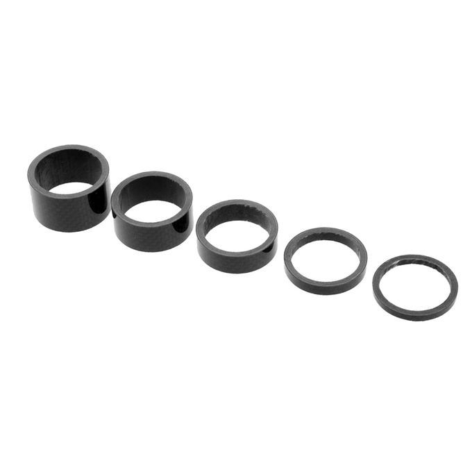 5pcs Bike Bicycle Headset Stem Full Carbon Fiber Spacer Set 1 18 28