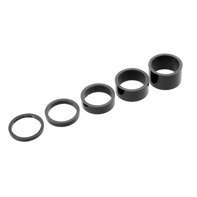 5pcs Bike Bicycle Headset Stem Full Carbon Fiber Spacer Set 1 18 28
