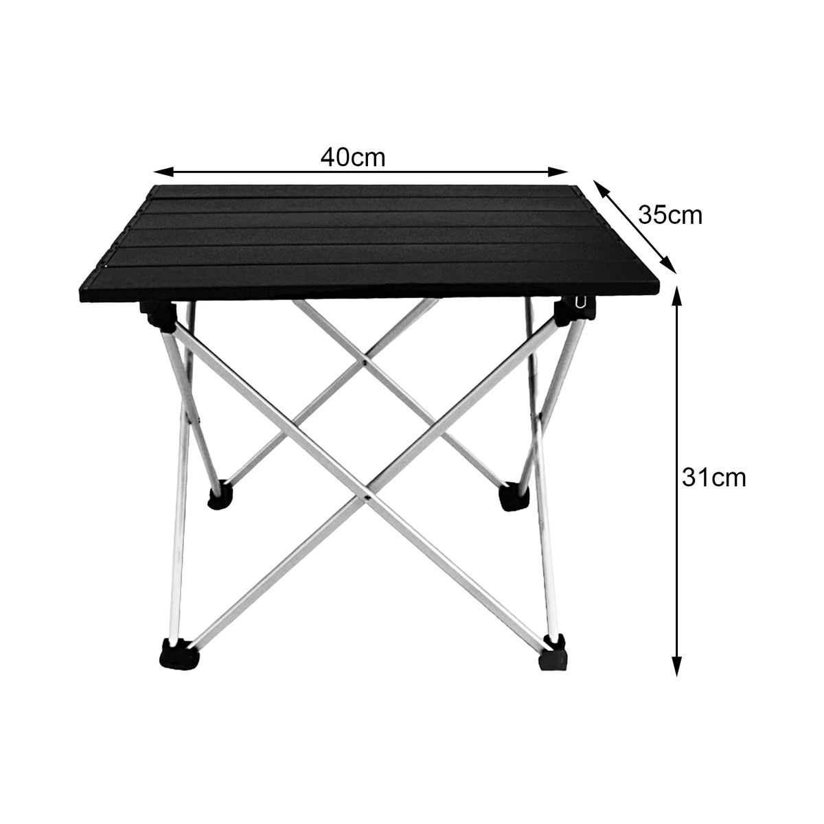 Collapsible Table High Hardness Aluminum Alloy Collapsible Table Black