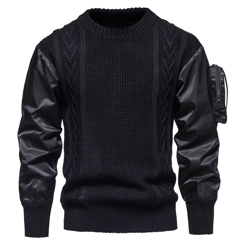 Army Sweater Men Tactical Military Outdoor Patchwork Arm Pocket Designer Pullover-Army