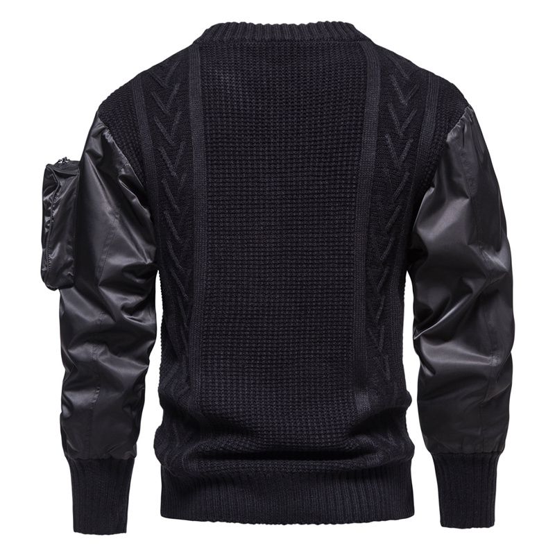 Army Sweater Men Tactical Military Outdoor Patchwork Arm Pocket Designer Pullover-Army