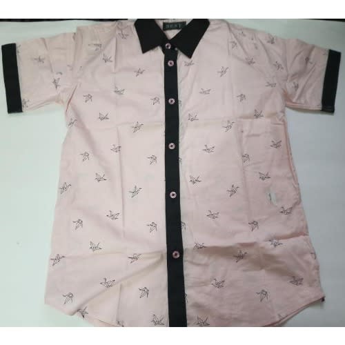 Baby Boy Shirt - Pink/ Black