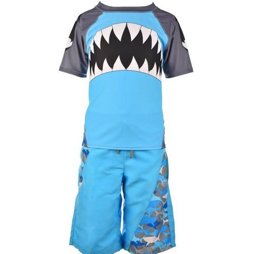 Shark Rash Guard Youth Large Complete W Shark Fin