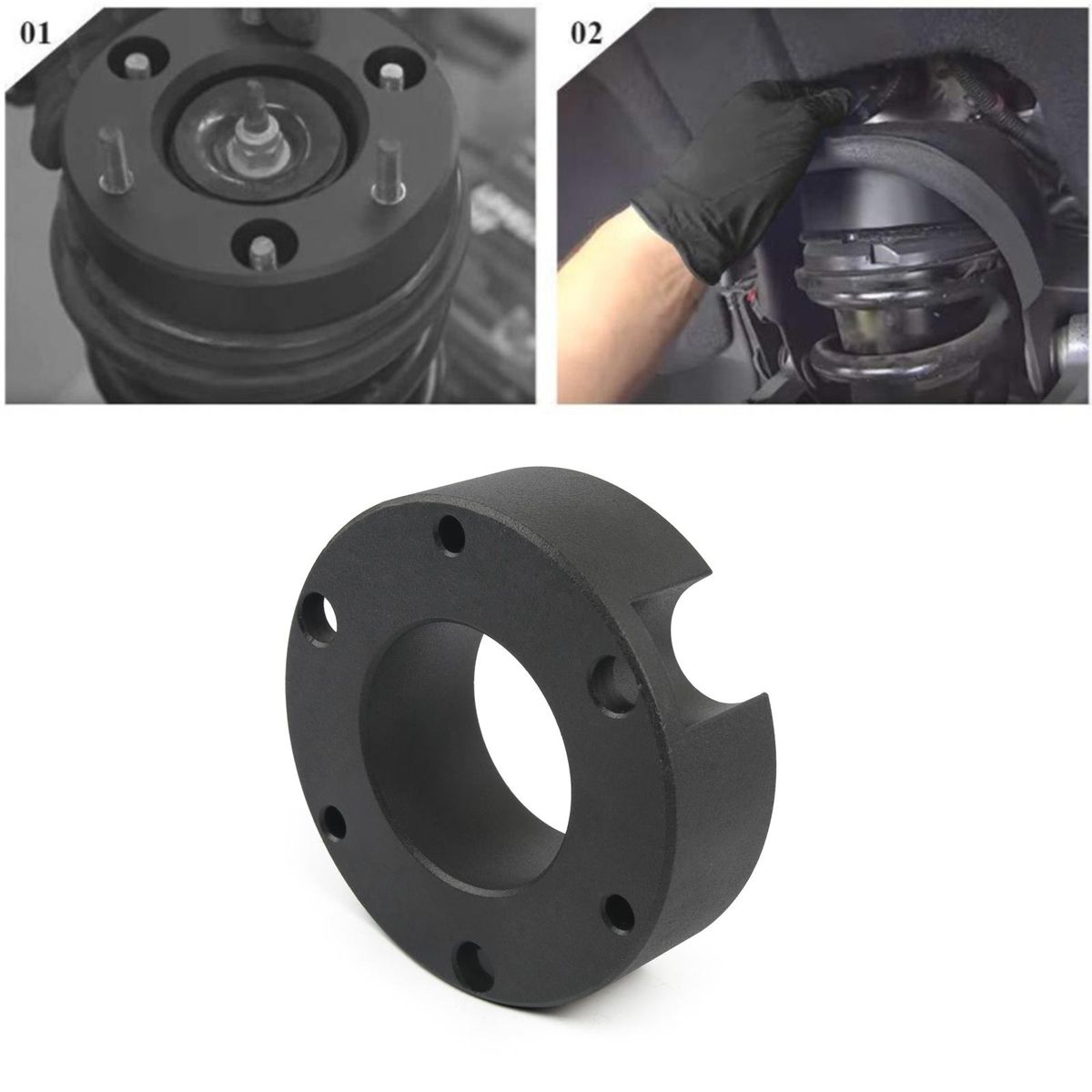 2pcs Car Front Leveling Lift Kit Metal Black for Toyota Tacoma 1995-2004 4Runner 1995 1996 1997 1999 2000 2001 2002 4WD 2WD