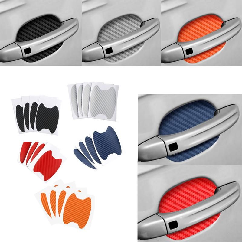 4pcs Car Door Sticker Carbon Fiber Styling Scratches Cover For Hyundai Accessories Camry 70 Tiida Suzuki Sx4 S Cross Civic G10