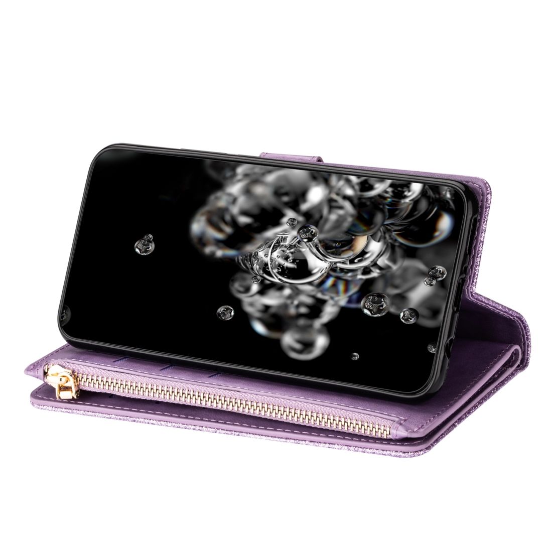 For Huawei Mate 10 Pro Glitter Zipper Leather Case