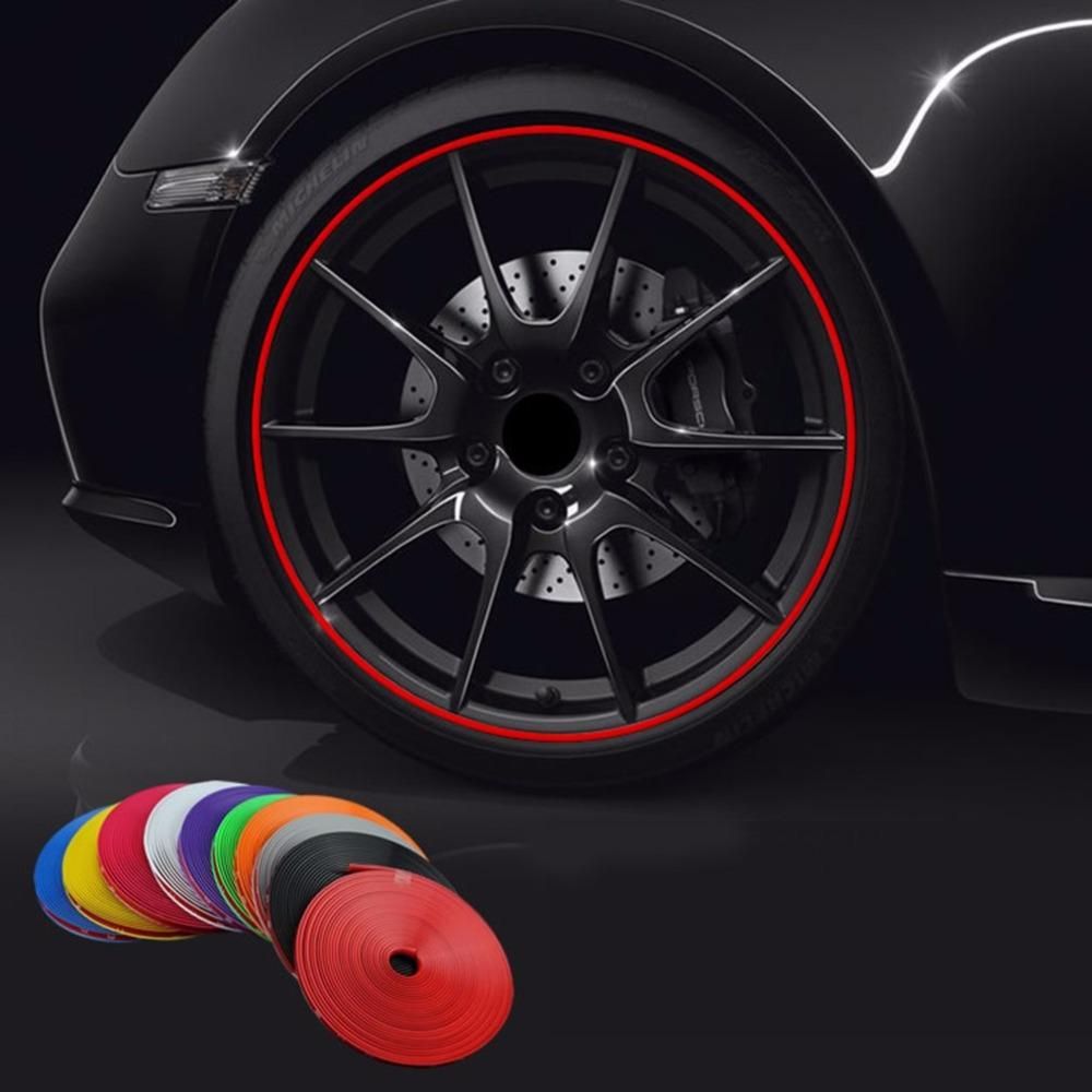 8M Car Wheel Protector Sticker Tuning Accessories Decorative Auto Rim Tire Protection Care Covers Anticollision with Adhesion Pr