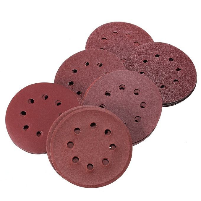 60PCS 5 Inch Sanding Disc Sandpaper 60 80 120 180 240 320 Po