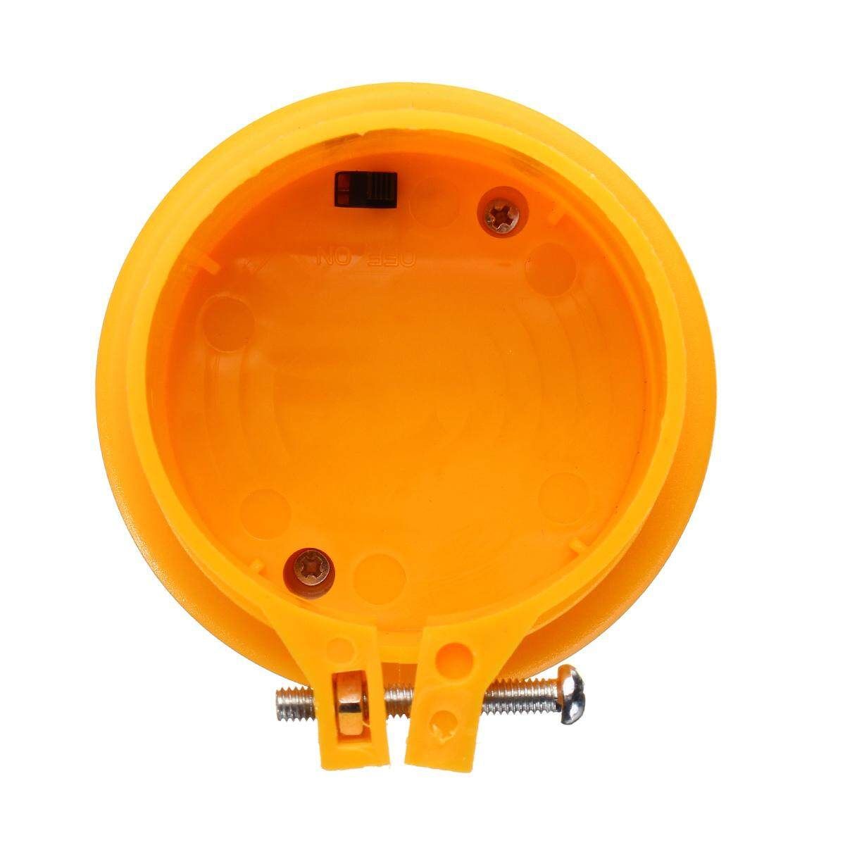 Solar Powered LED Traffic Strobe Warning Lights Flicker Beacon Road Sign Lam Yellow Light