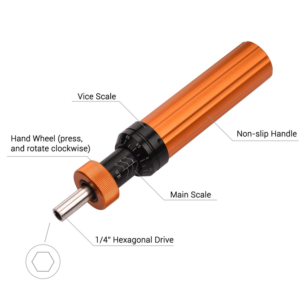 Preset Torque Screwdriver With Slotted/ Cross Screwdriver