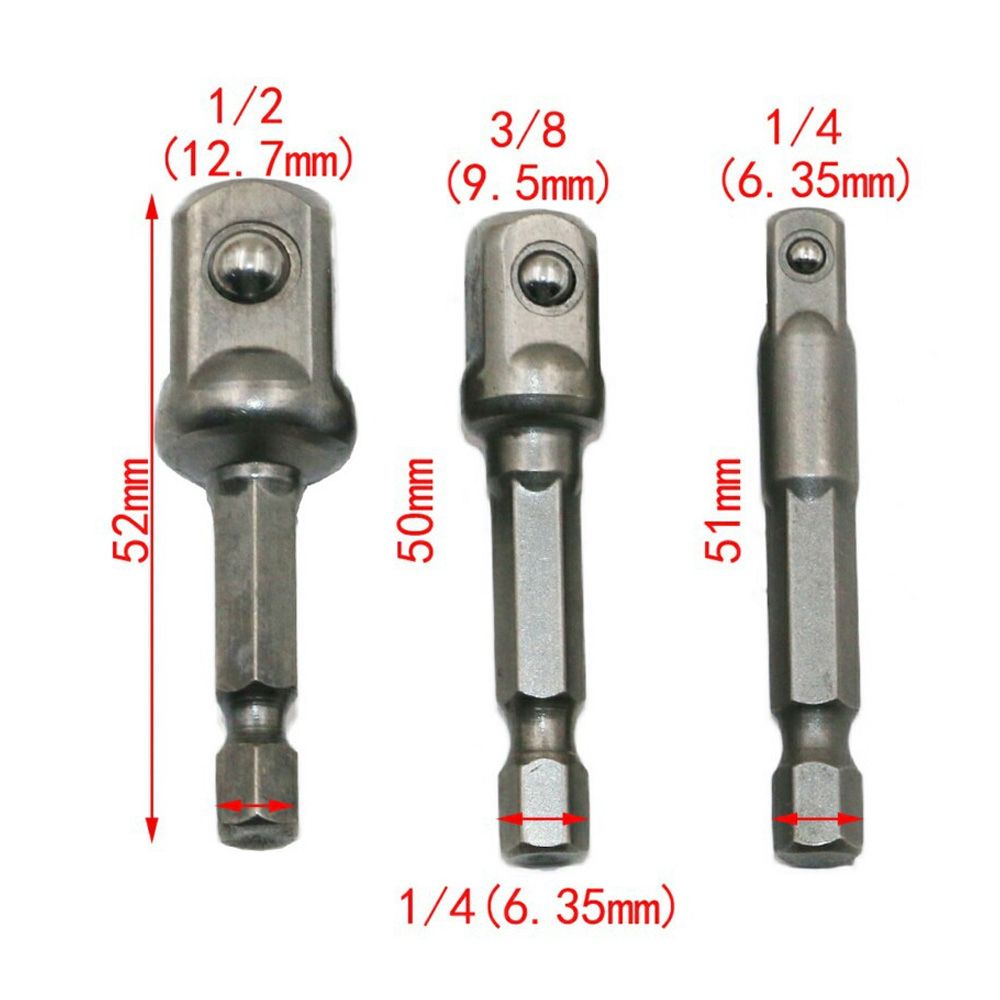 8 Pcs Socket Adapter Set Impact Driver Power Bits Extension