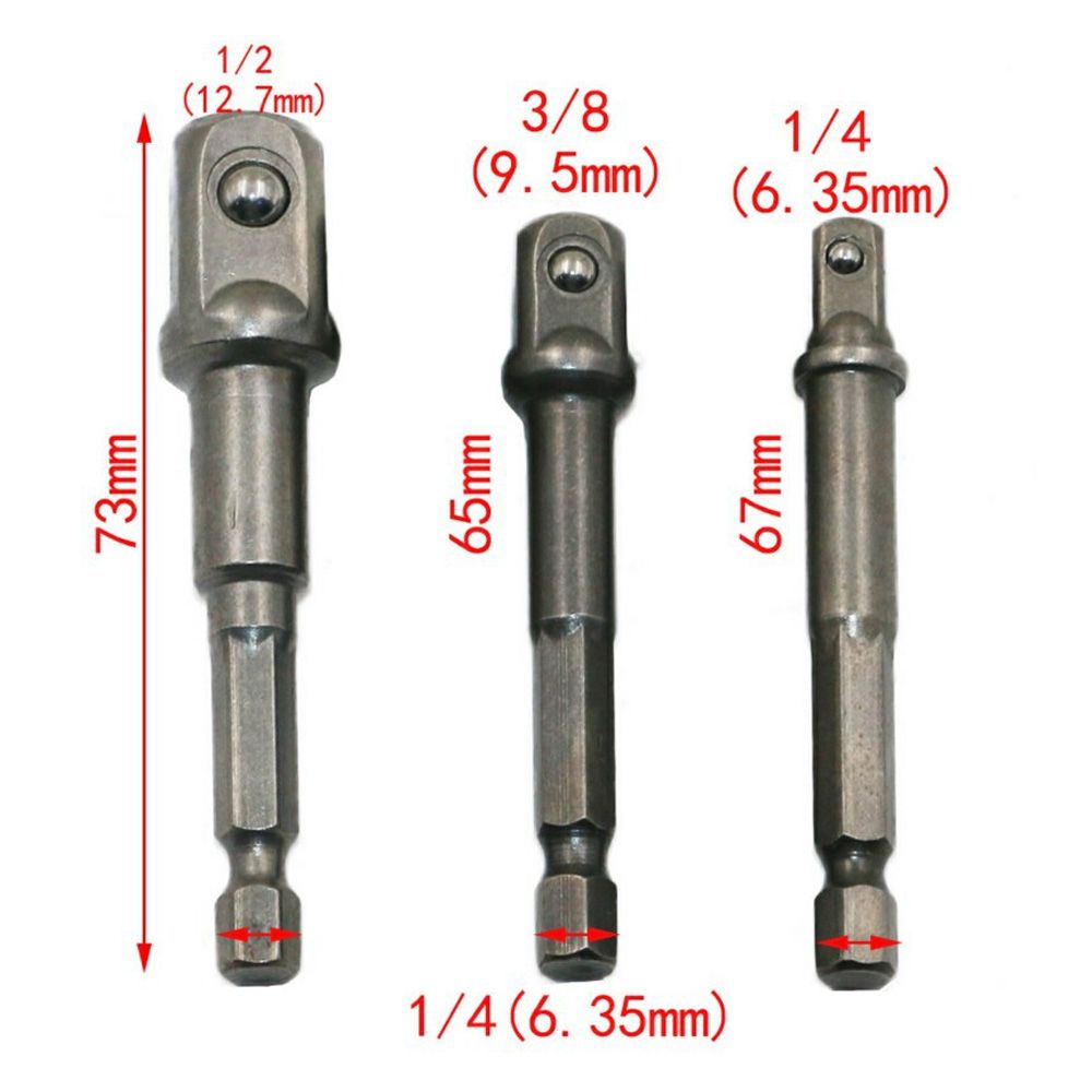 8 Pcs Socket Adapter Set Impact Driver Power Bits Extension